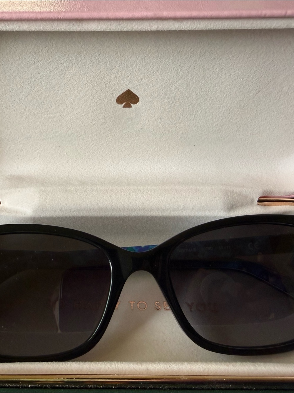 kate spade Tabitha Black Square Sunglasses